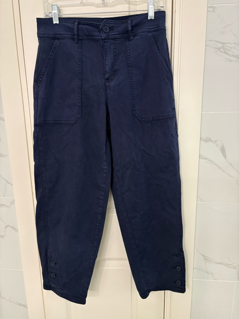Tribal Navy Cropped Utility Pants